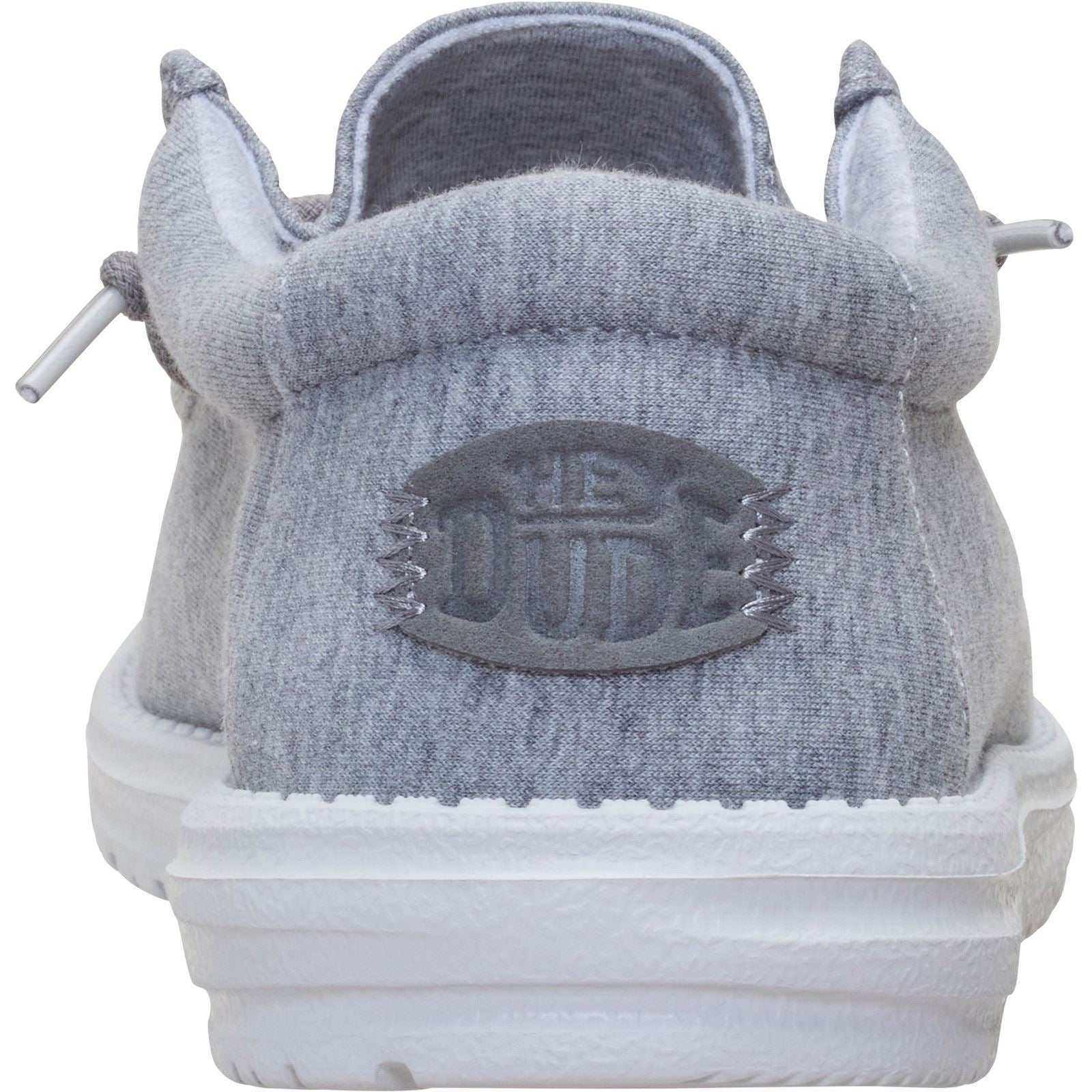 HEYDUDE Wally Stretch Jersey Textile Men's Grey Loafers