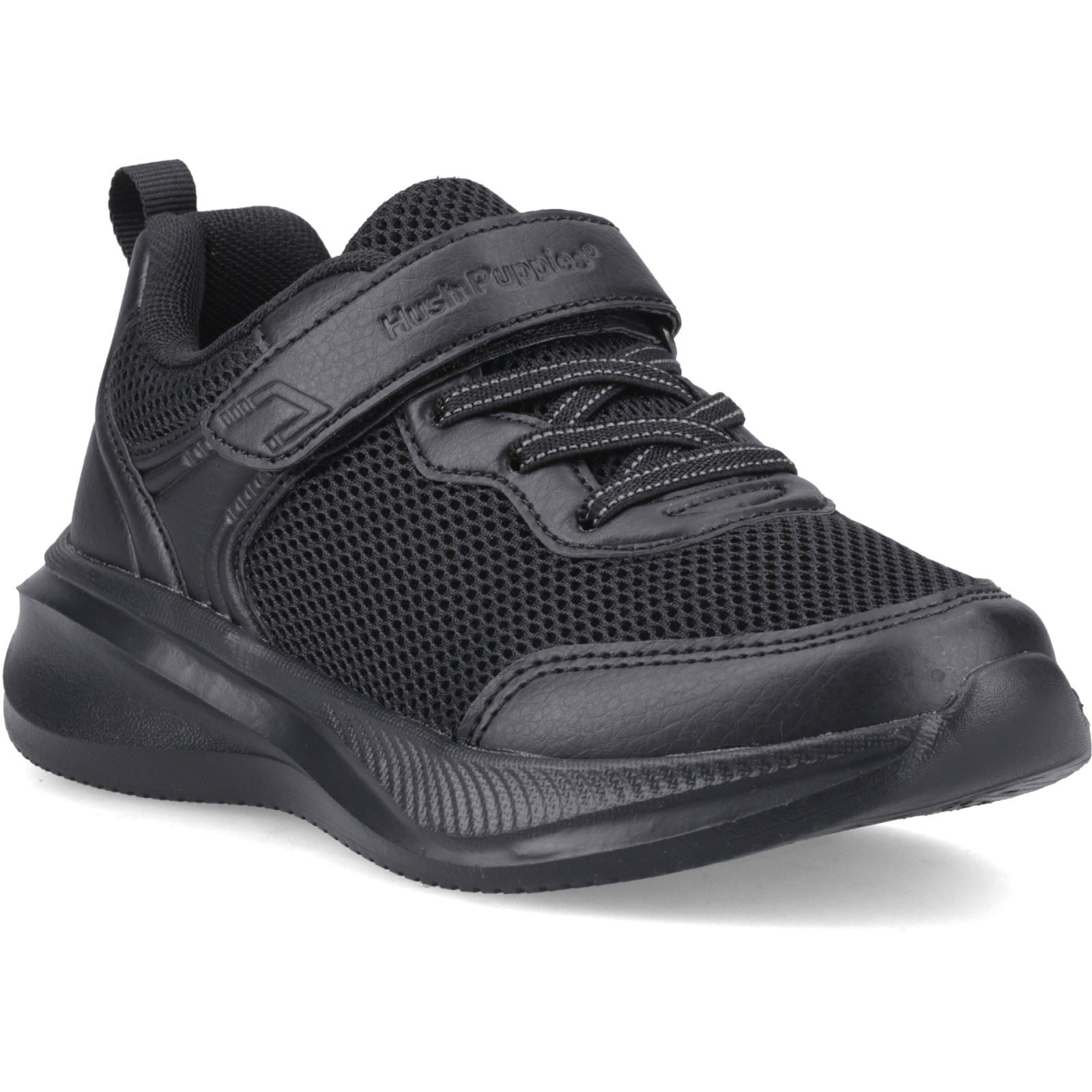 Hush Puppies Marty Textile Black Trainers