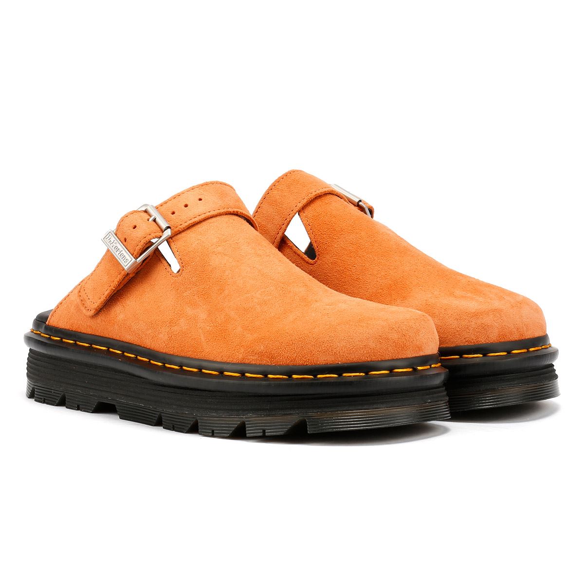 Dr. Martens Zebzag EH Suede Orange Zest Mules