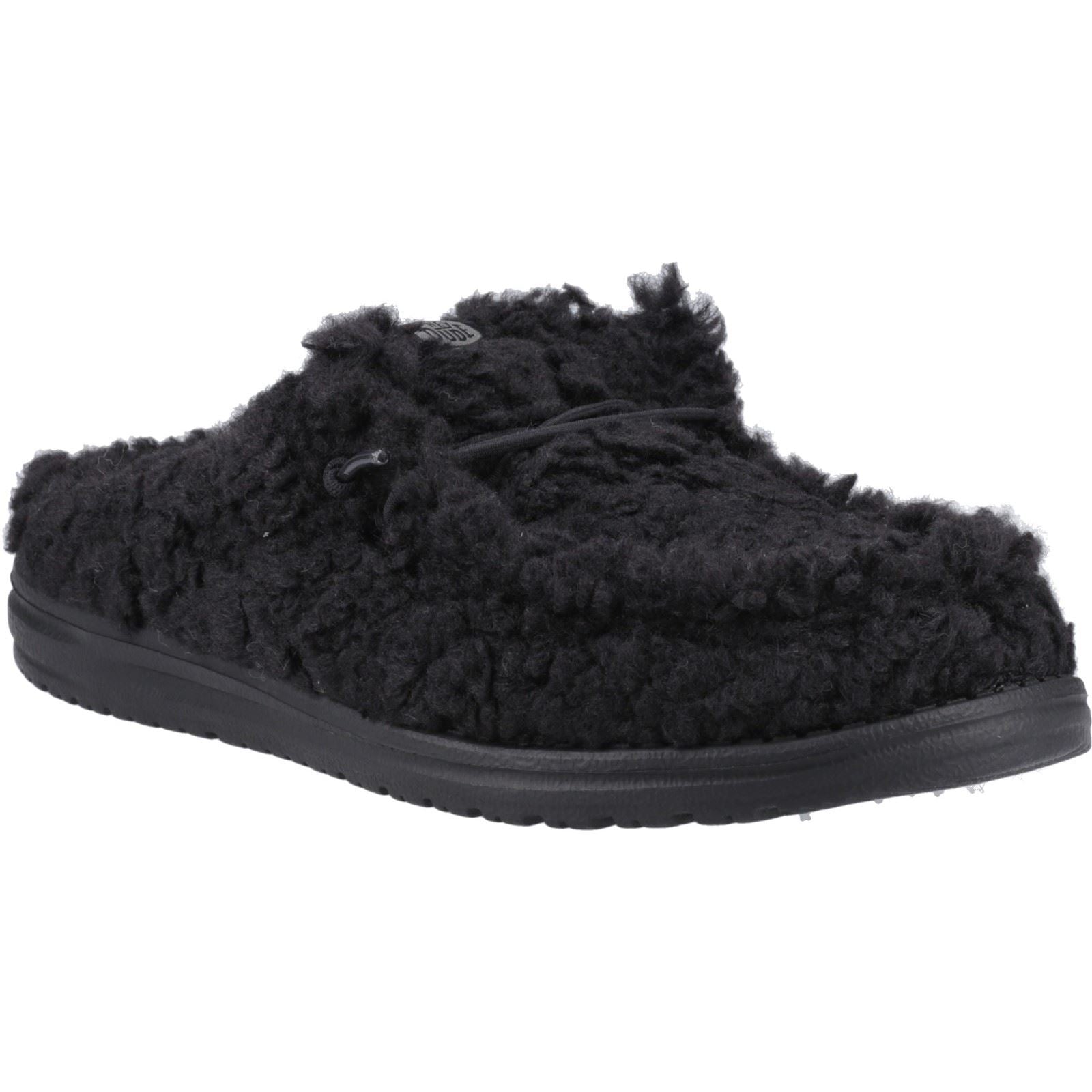 HEYDUDE Wally Synthetic Men's Black/Black Mules
