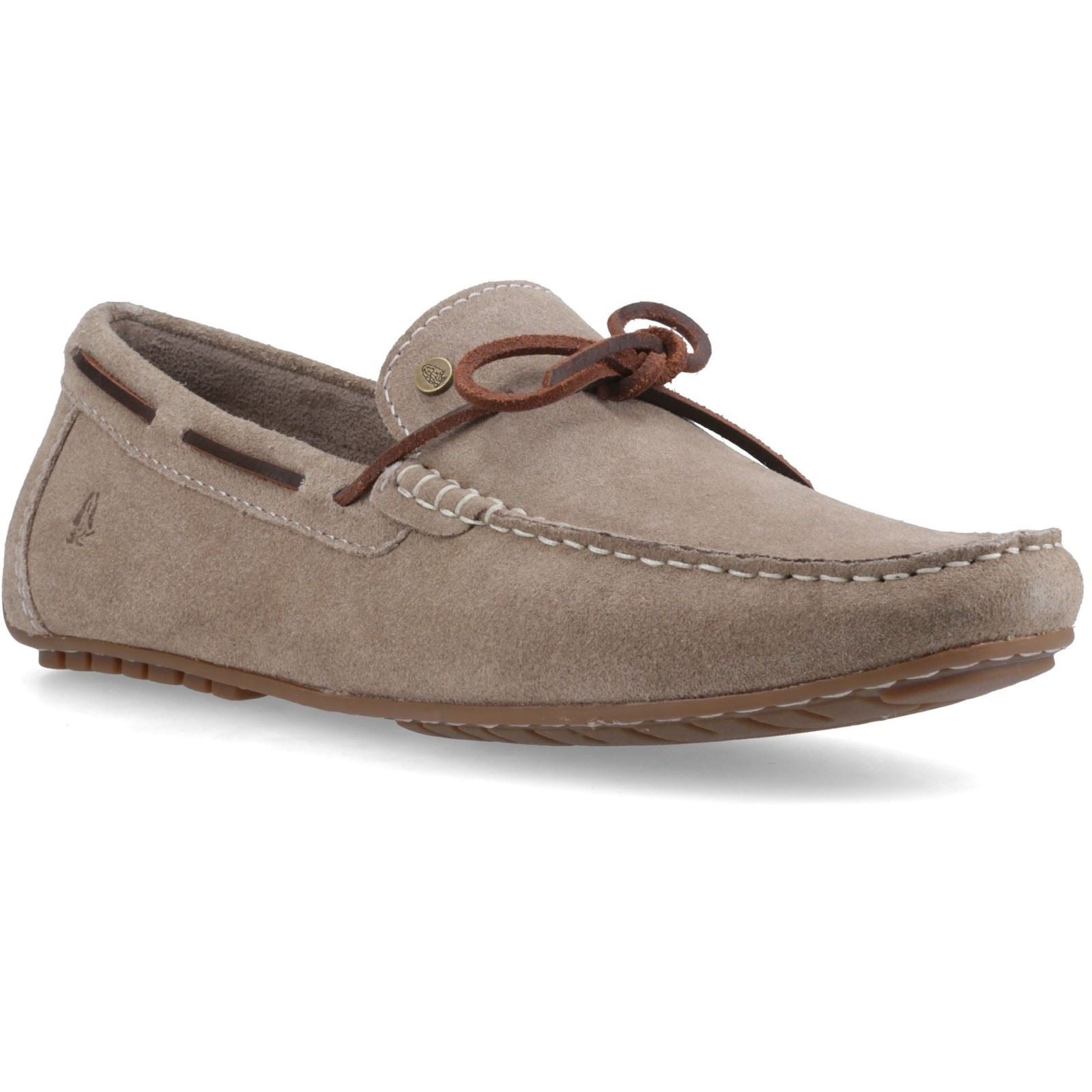 Hush Puppies Reuben Boat Shoe Suede Men's Taupe Boat Shoes