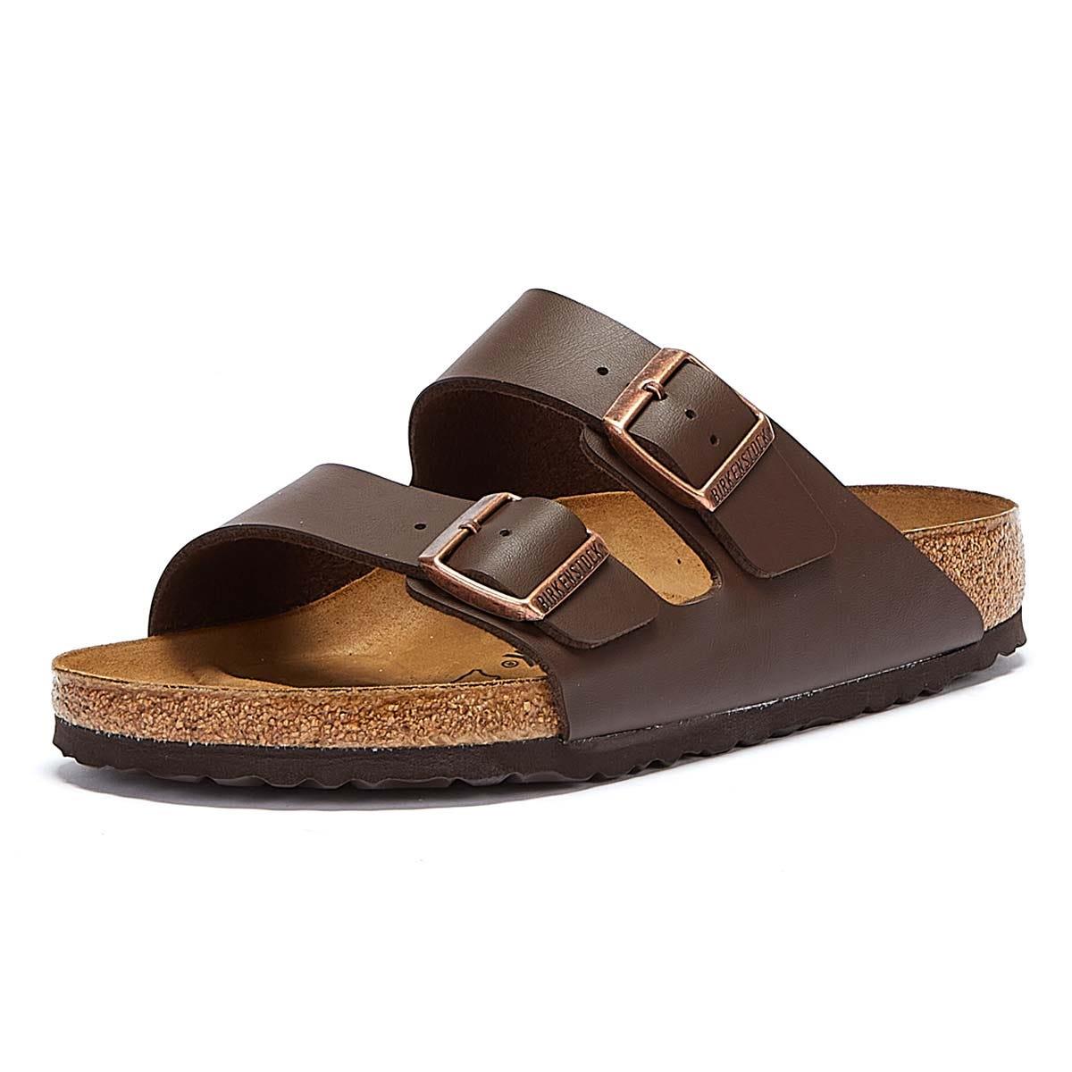 Birkenstock Arizona Birko Flor Brown Narrow Sandals