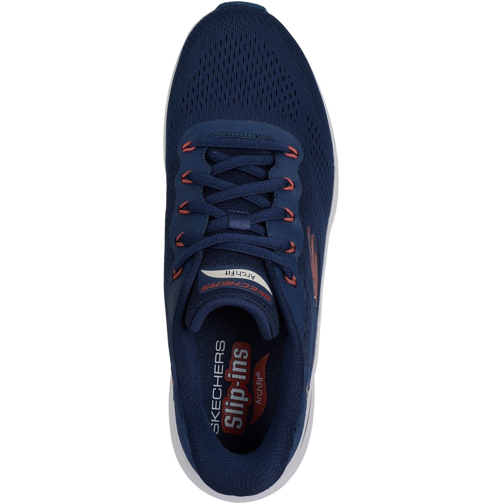 Skechers Arch Fit 2.0 Lestur Textile Men's Navy/Red Trainers
