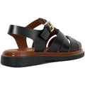 Dune Lisherman Leather Women's Black Sandals
