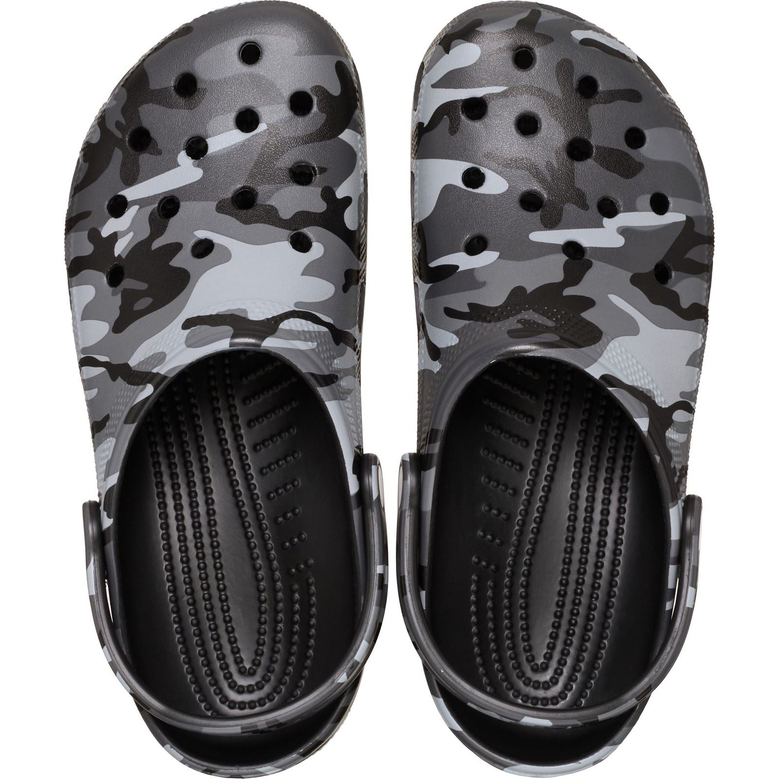 Crocs Classic Camouflage Clog Thermoplastic Men's Black/Slate Grey Clogs