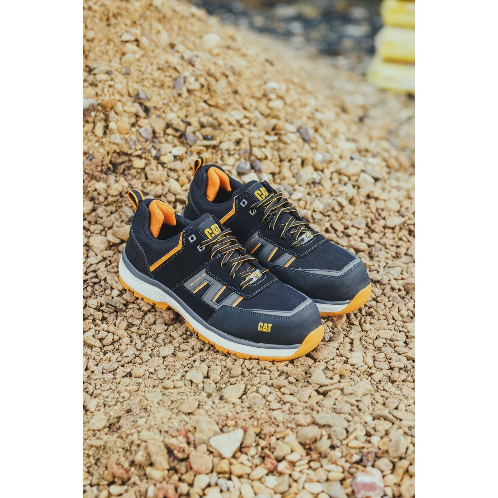 Caterpillar Accelerate S3 Textile Black/Orange Safety Trainers