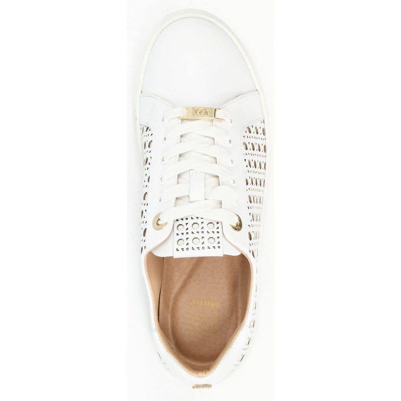 Dune Ease Leather Women's White Trainers