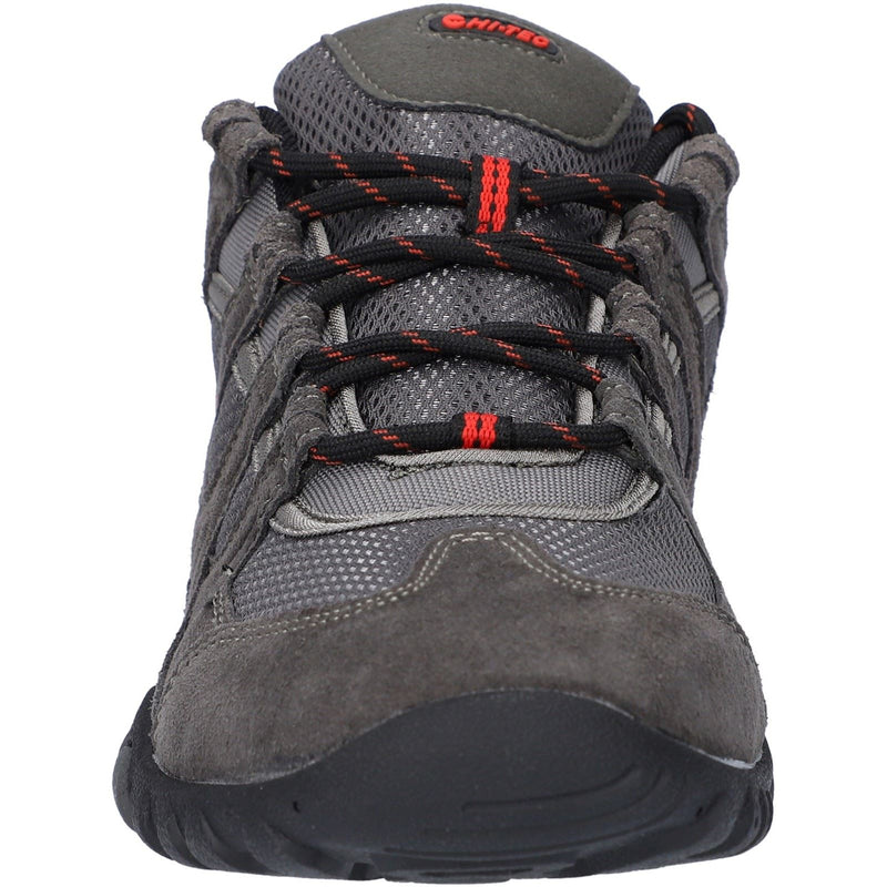 Hi-Tec Quadra II Suede Men's Charcoal/Zingy Red Hiking Boots