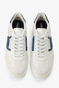 Fred Perry B4 Textured Leather/Suede Men's Porcelain/Blue Trainers