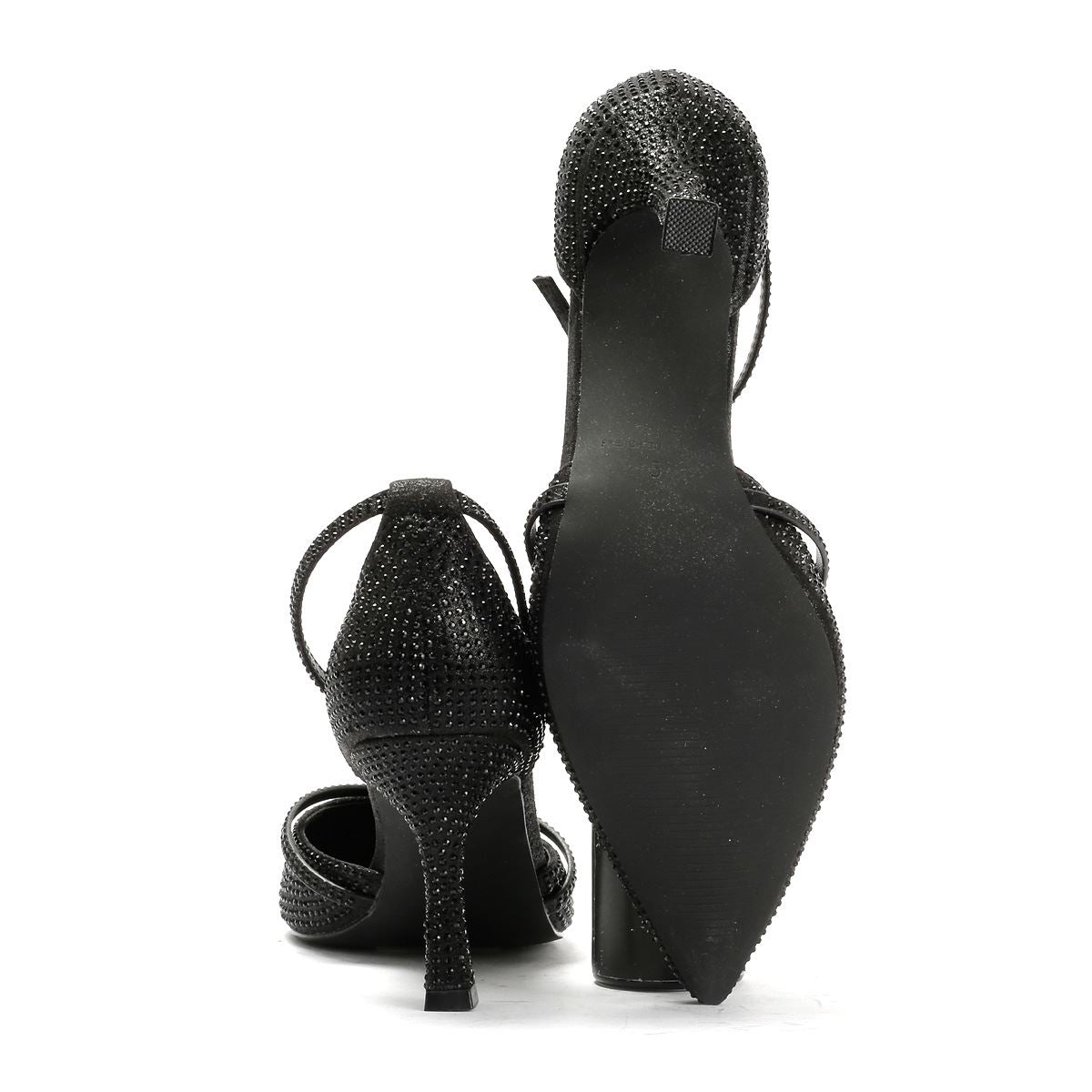 French Connection Nina Rhinstone Stilleto Women's Black Heels