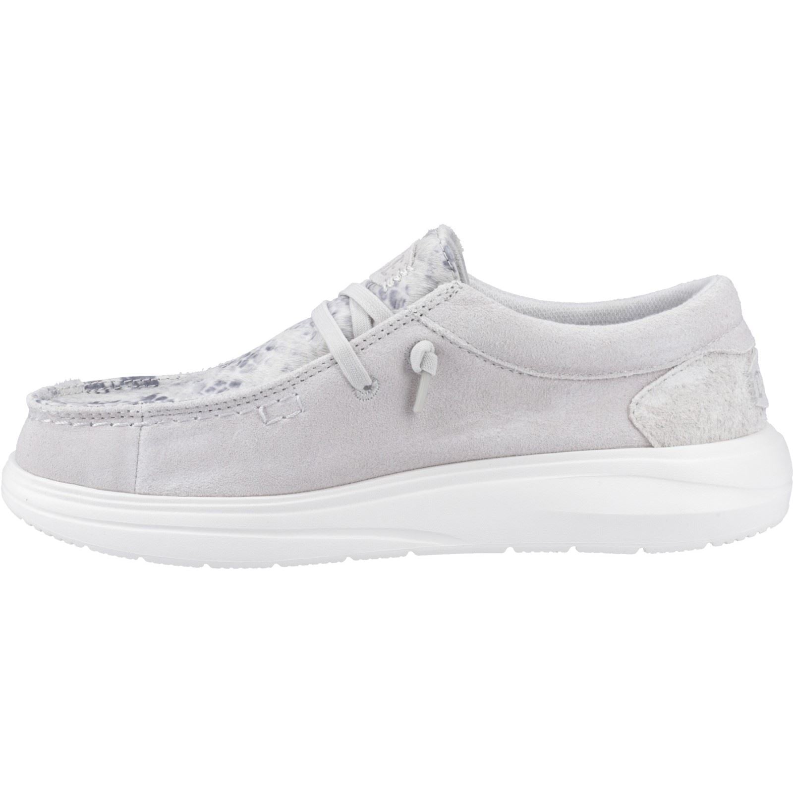 HEYDUDE Wendy COMF Leather Women's Grey/Snake Shoes