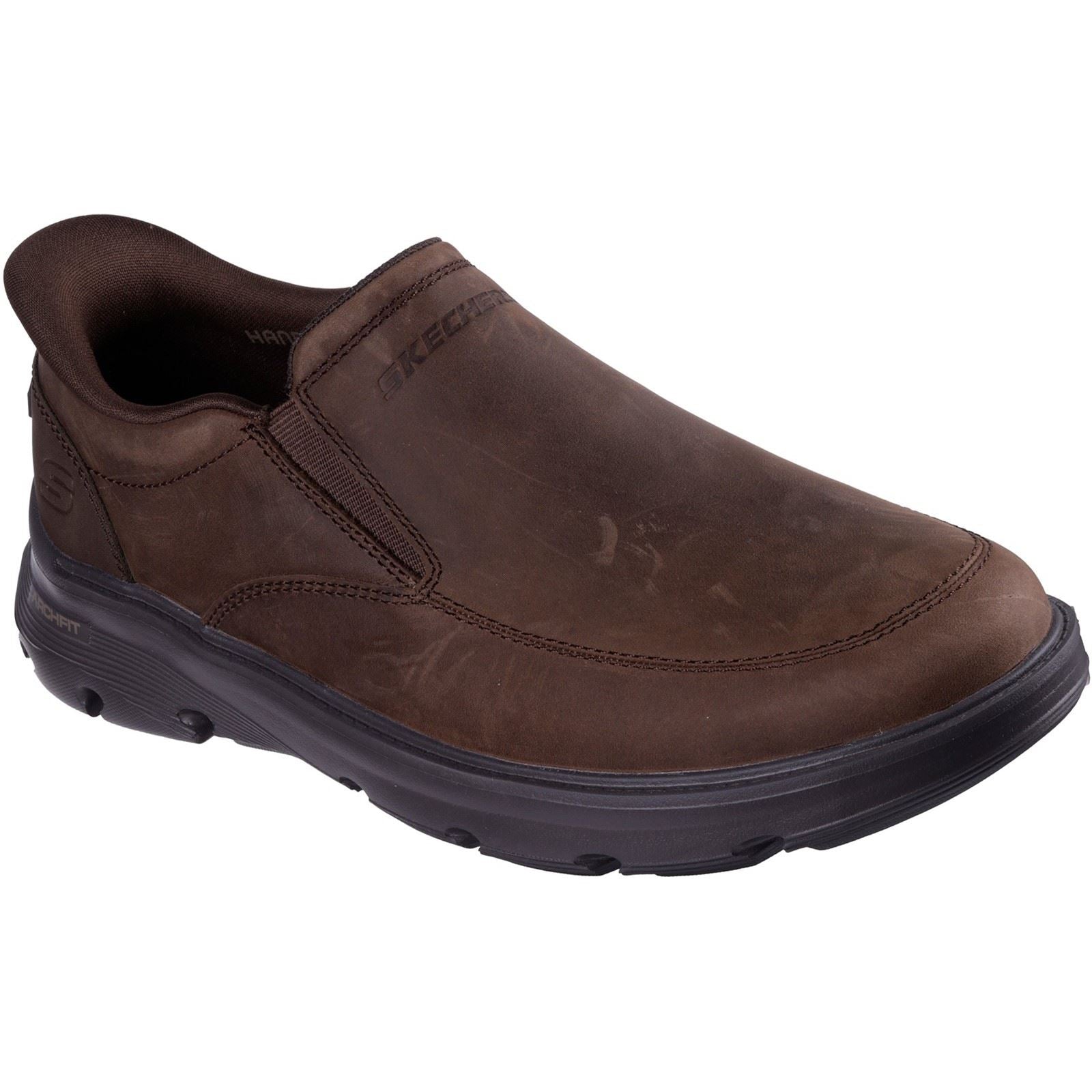 Skechers Arch Fit Garza Umar Leather Men's Cocoa Loafers