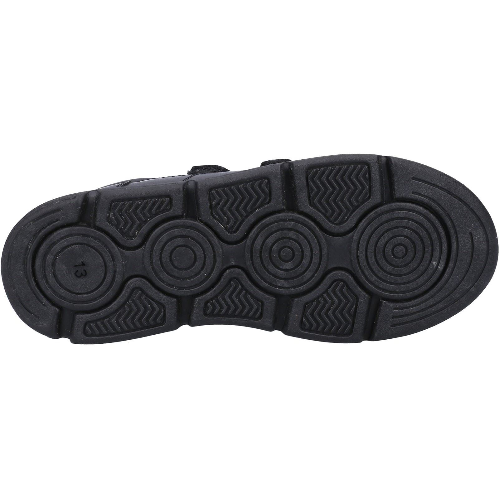 Hush Puppies Lucas Leather Youth Boy's Black Shoes