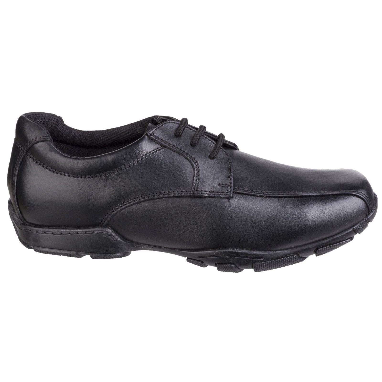 Hush Puppies Vincente Youth Boy's Black Leather Shoes
