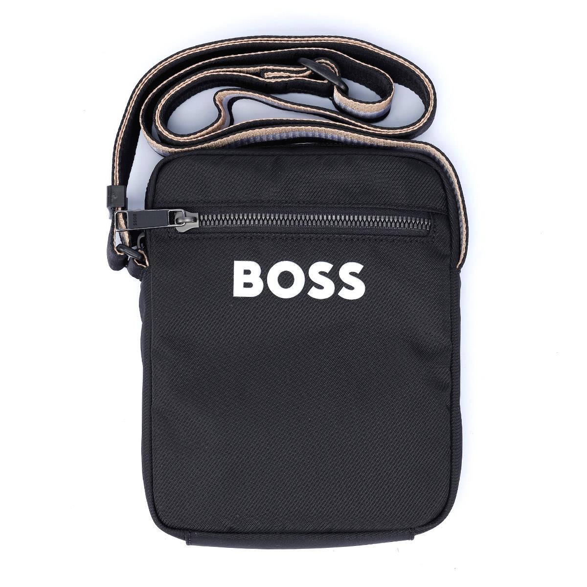 Boss Catch Zip Synthetic Men's Black Cross Bag