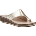 Hush Puppies Elissa Toepost Suede Women's Gold Sandals
