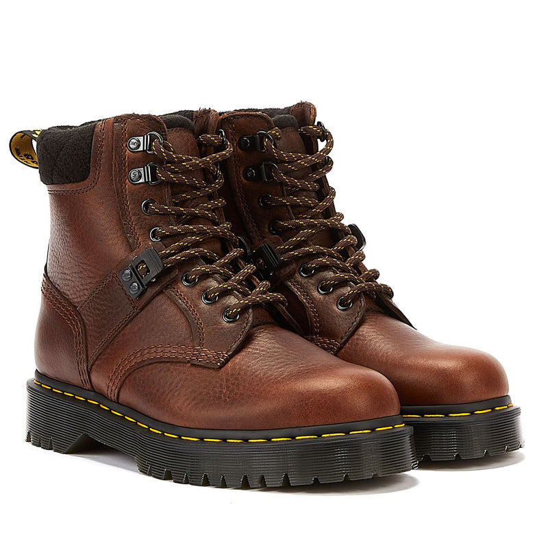 Dr. Martens 1460 Bex Fur Lined Grizzly Brown Boots