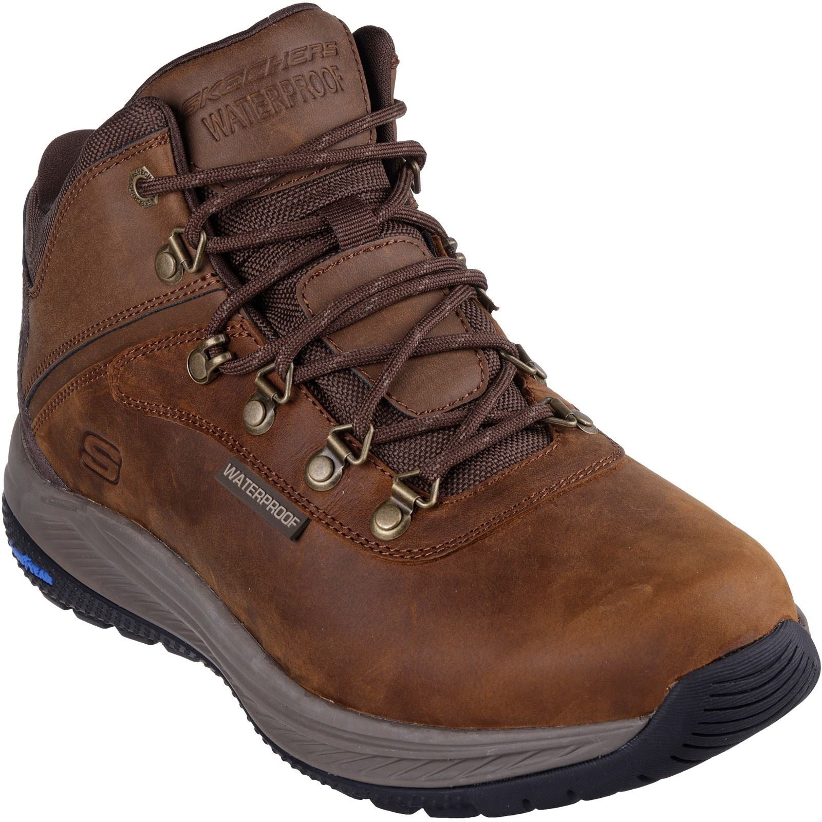 Skechers Meroe Pikeman Leather Men's Brown Ankle Boots