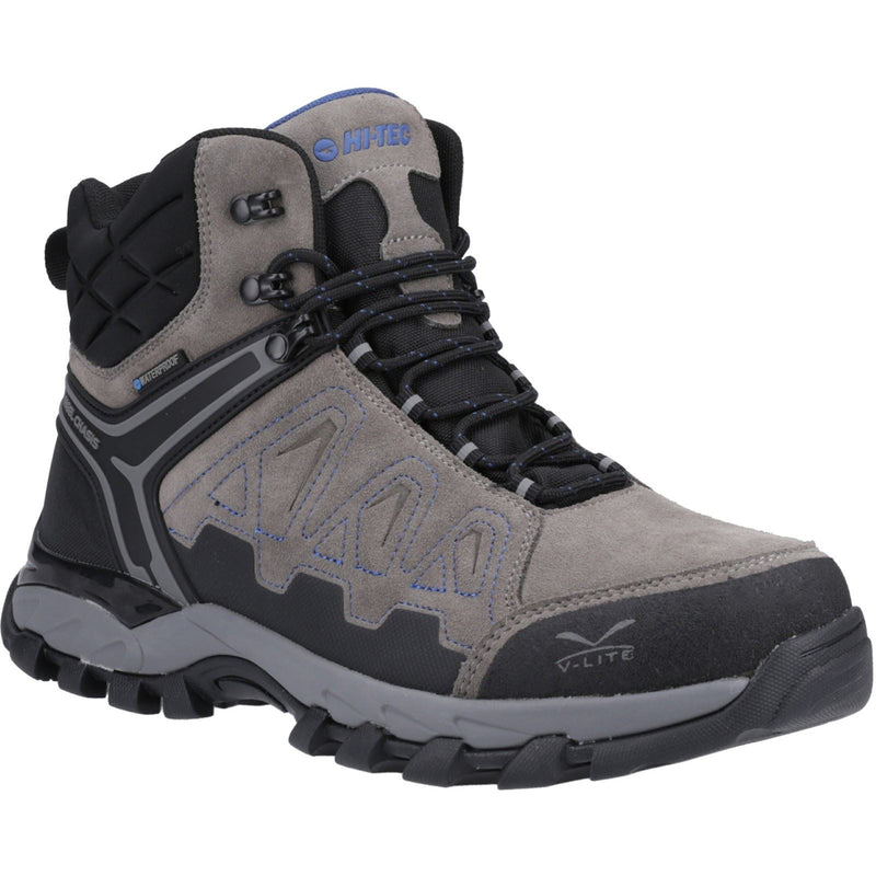 Hi-Tec V-Lite Explorer WP Cow Suede Leather Men's Charcoal/Grey/Dark Blue Hiking Boots