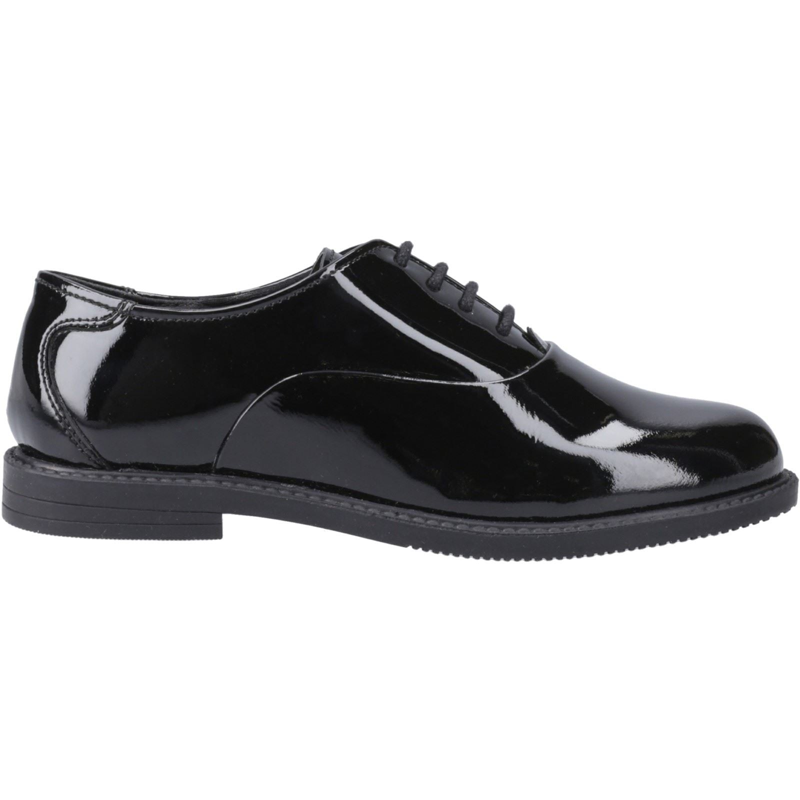 Hush Puppies Nellie Patent Leather Youth Girl's Black Oxford Shoes