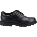 Hush Puppies Oliver Leather Youth Boy's Black Shoes