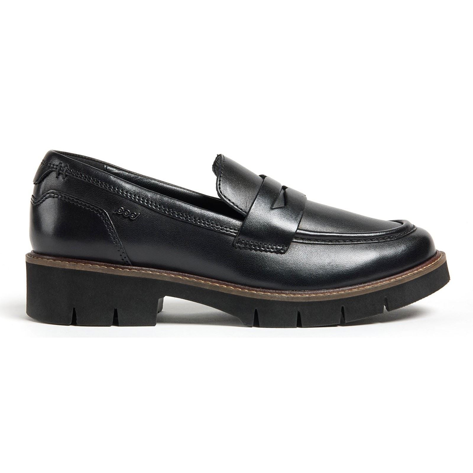Pod Kaltin Leather Women's Black Loafers