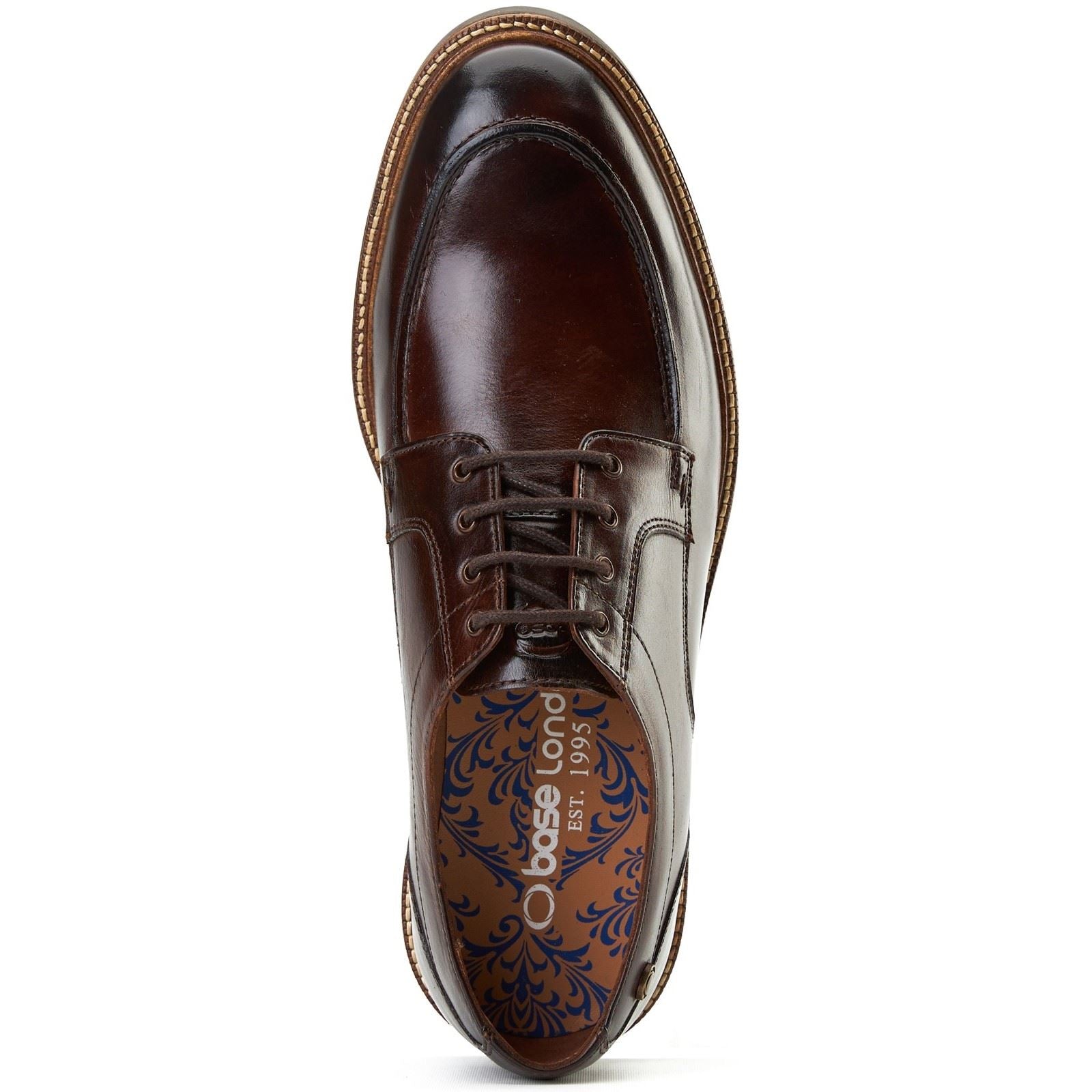 Base London Surrey Leather Men's Burnt Brown Brogues Shoes