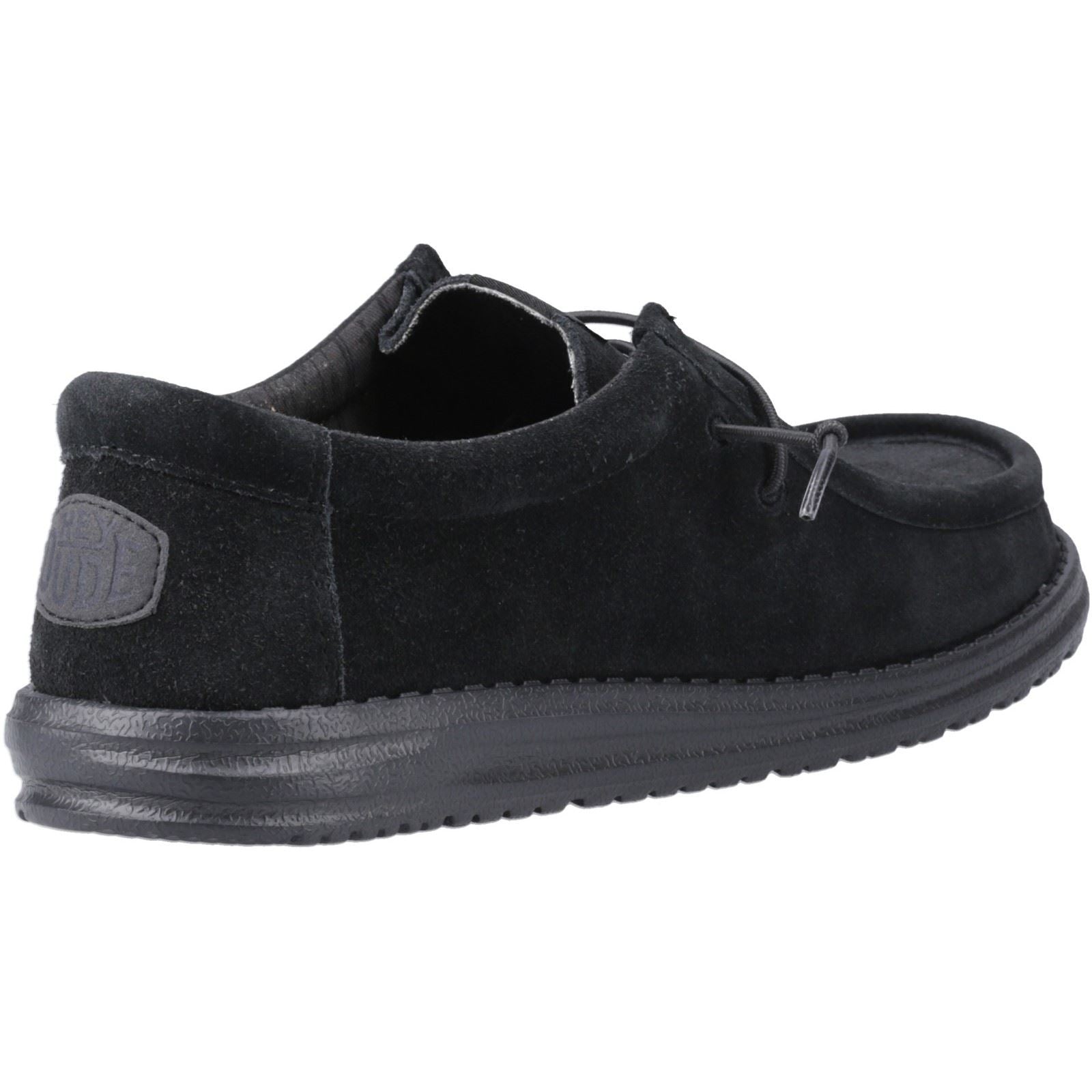 HEYDUDE Wally Suede Suede Men's Black Shoes