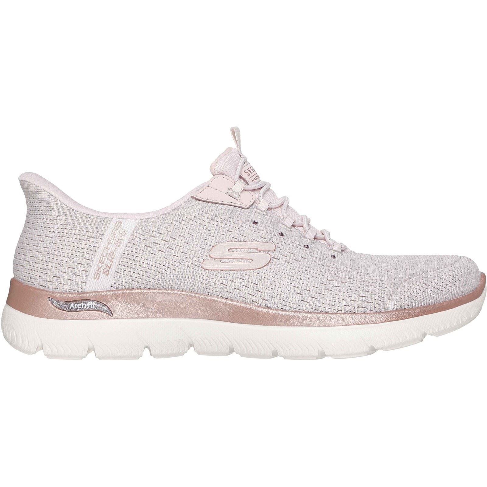 Skechers Arch Fit Summits - Soft Shimmer Textile Women's Light Pink Standard Trainers