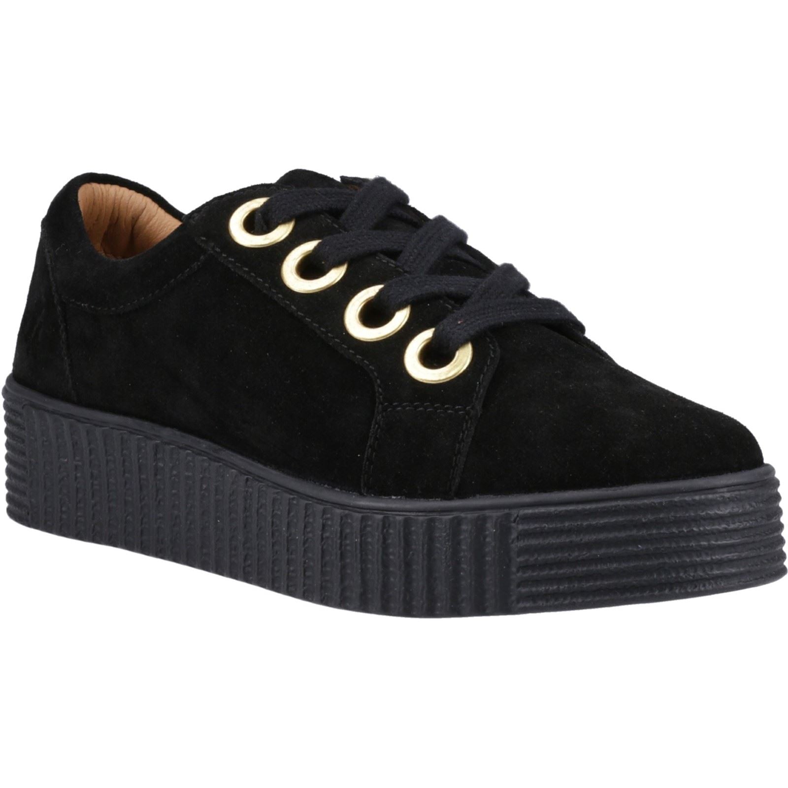 Hush Puppies Tamsin Suede Women's Black Trainers