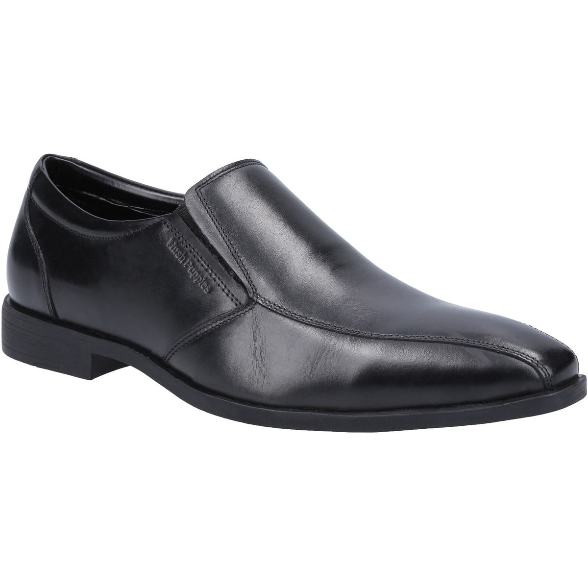 Hush Puppies Ellis Leather Men's Black Slip-On Shoes
