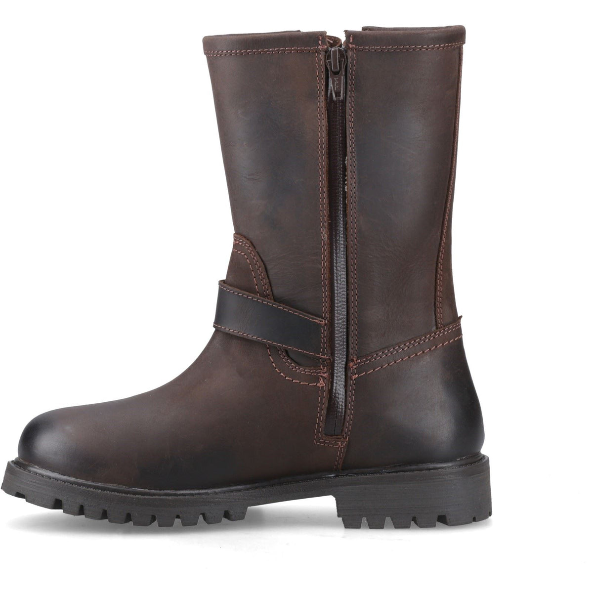 Hunter Stenness Mid WP Leather Women's Chocolate Brown Boots