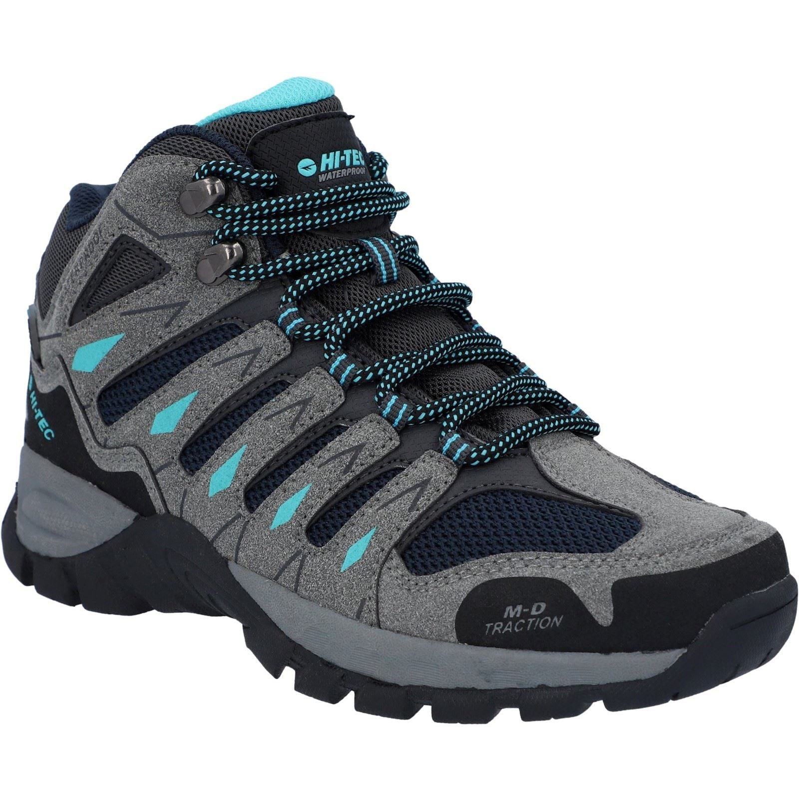Hi-Tec Corzo Mid PU Suede Women's Graphite Grey/Dark Red Hiking Boots