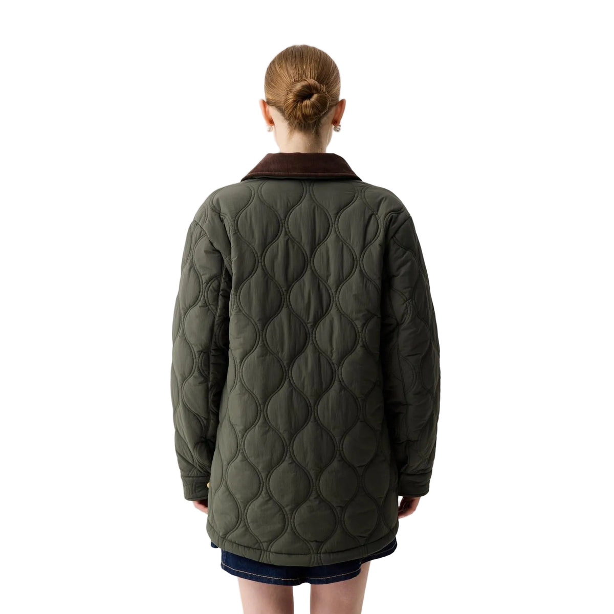 Hunter Witton Quilted Shacket Women's Green Shirt Jacket