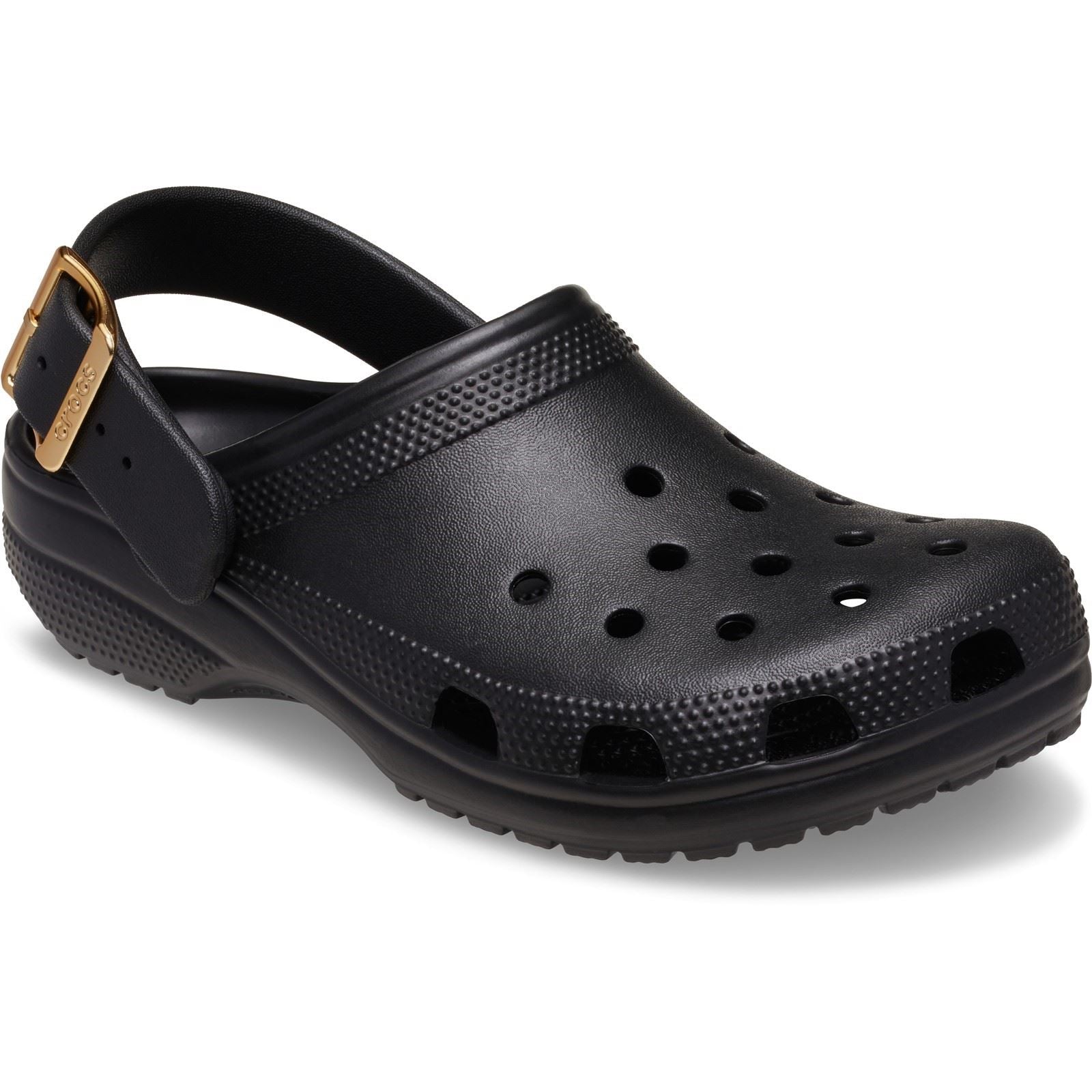 Crocs Classic Metallic Buckle EVA Women's Black Clogs