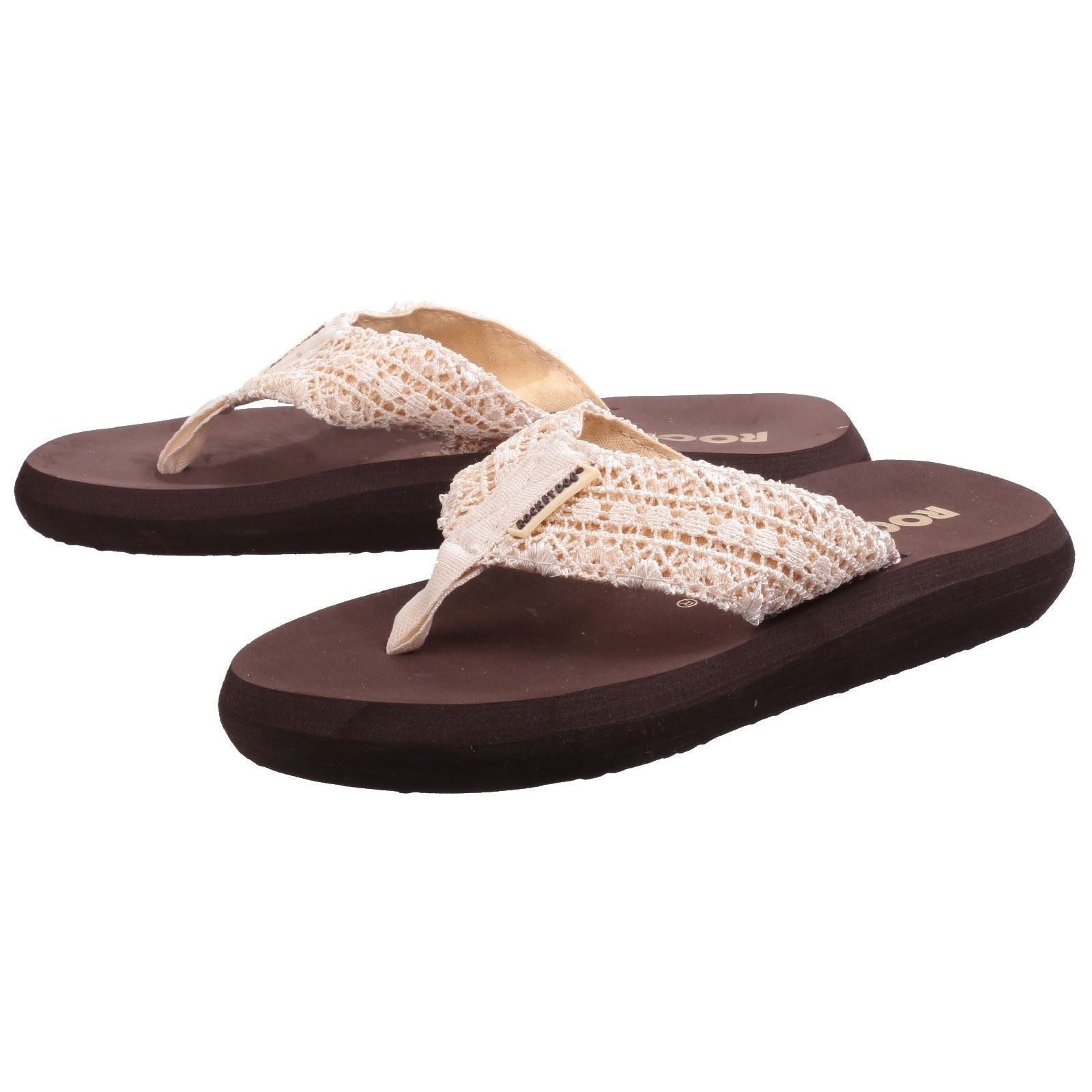 Rocket Dog Spotlight Lima Fabric Women's Natural Multi Flip Flops
