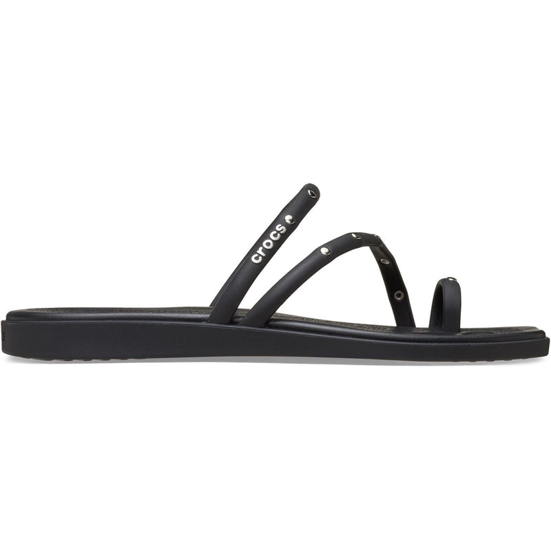 Crocs Miami Studded Toe Loop Thermoplastic Women's Black Sandals