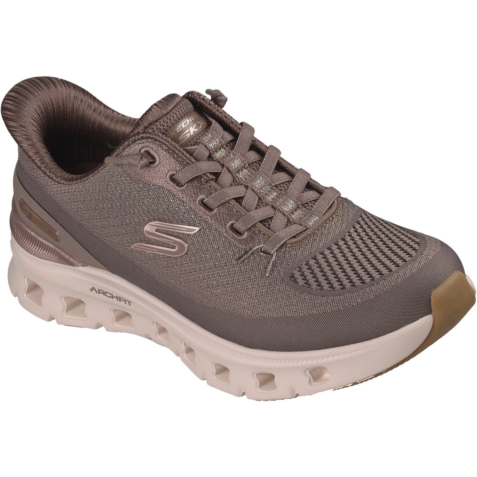 Skechers Arch Fit Glide-Step Pro Golden Pace Textile Women's Brown/Gold Trainers