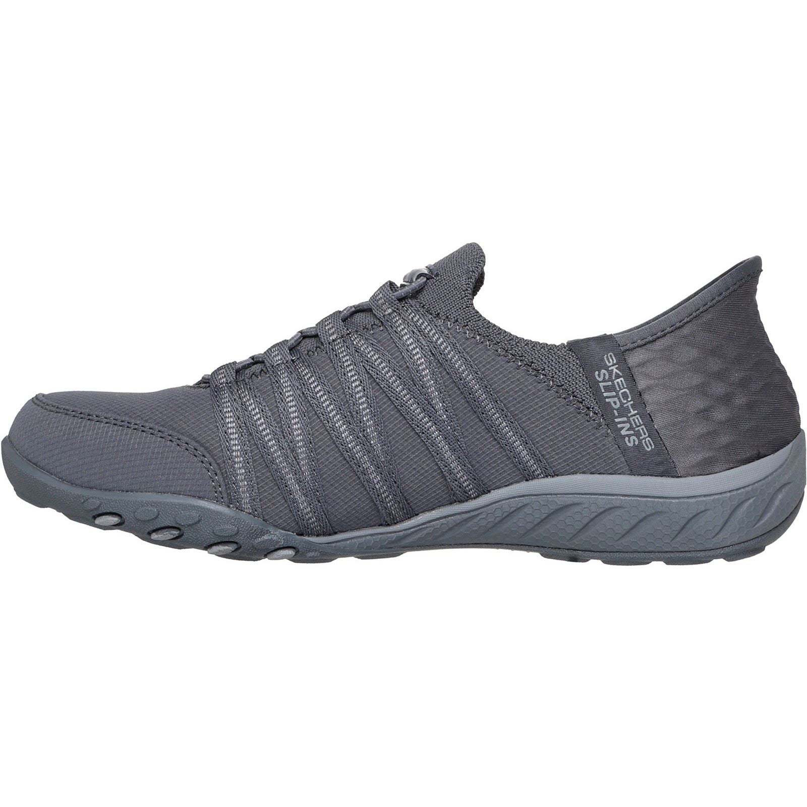 Skechers Breathe-Easy - Roll-With-Me Textile Women's Charcoal Trainers