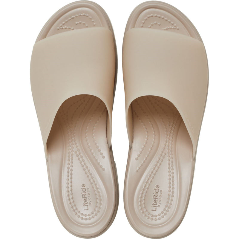 Crocs Brooklyn Slide Heel Women's Taupe Sandals