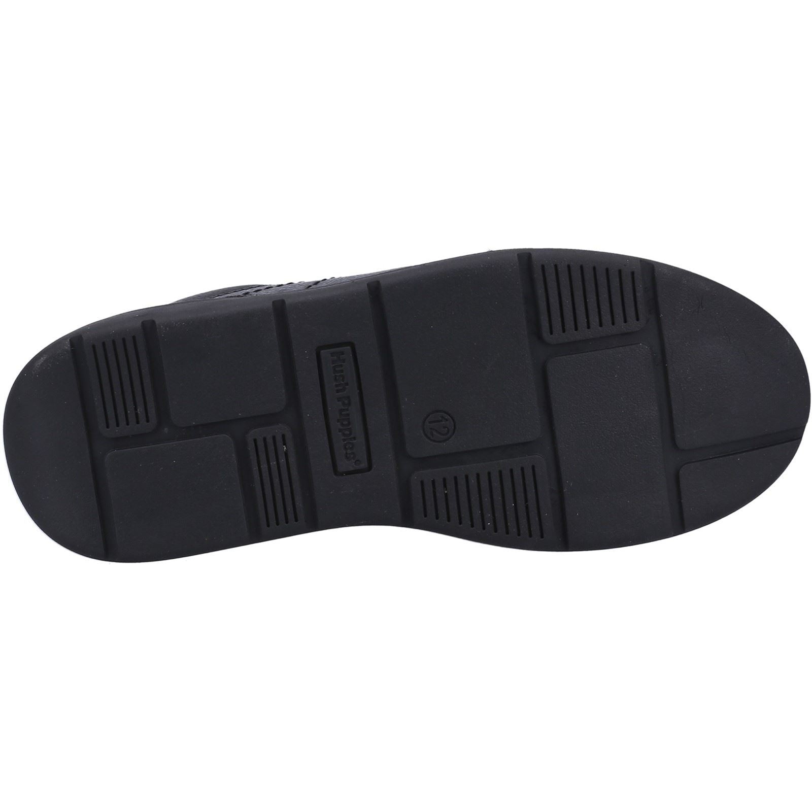 Hush Puppies Robert Leather Junior Black Lace-Up Shoes