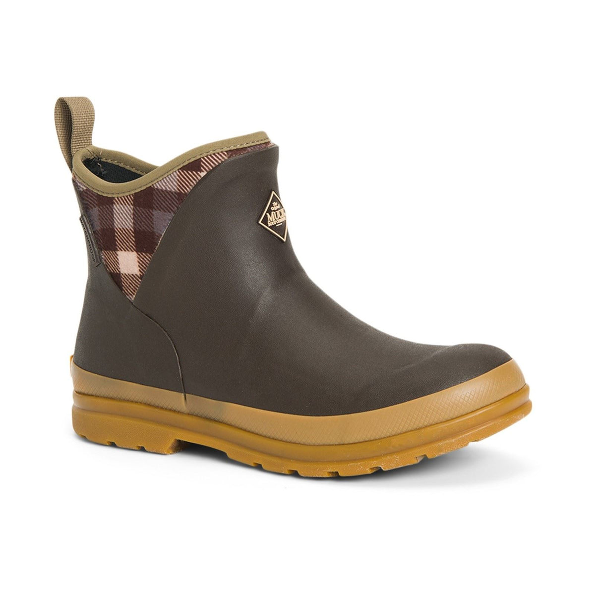 Originals Ankle Rubber Brown Plaid Gum Wellington