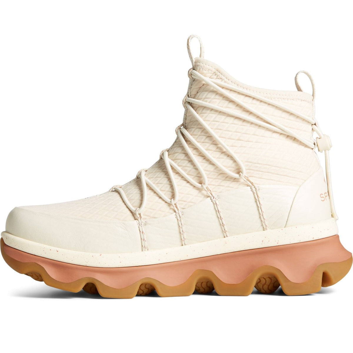 Sperry Saltwater 3D Textile White Wellington Boots