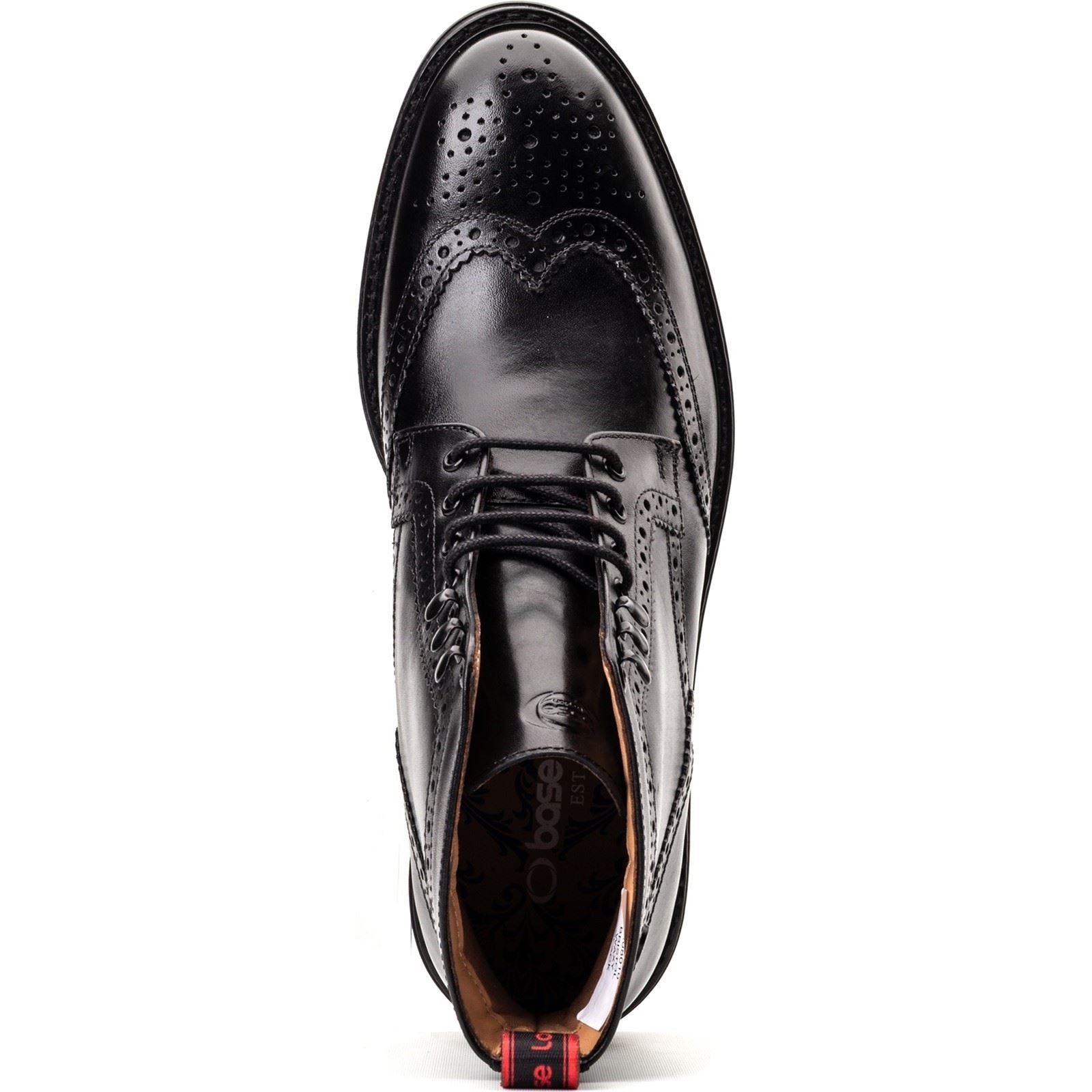 Base London Bristol Leather Men's Black Brogues Shoes