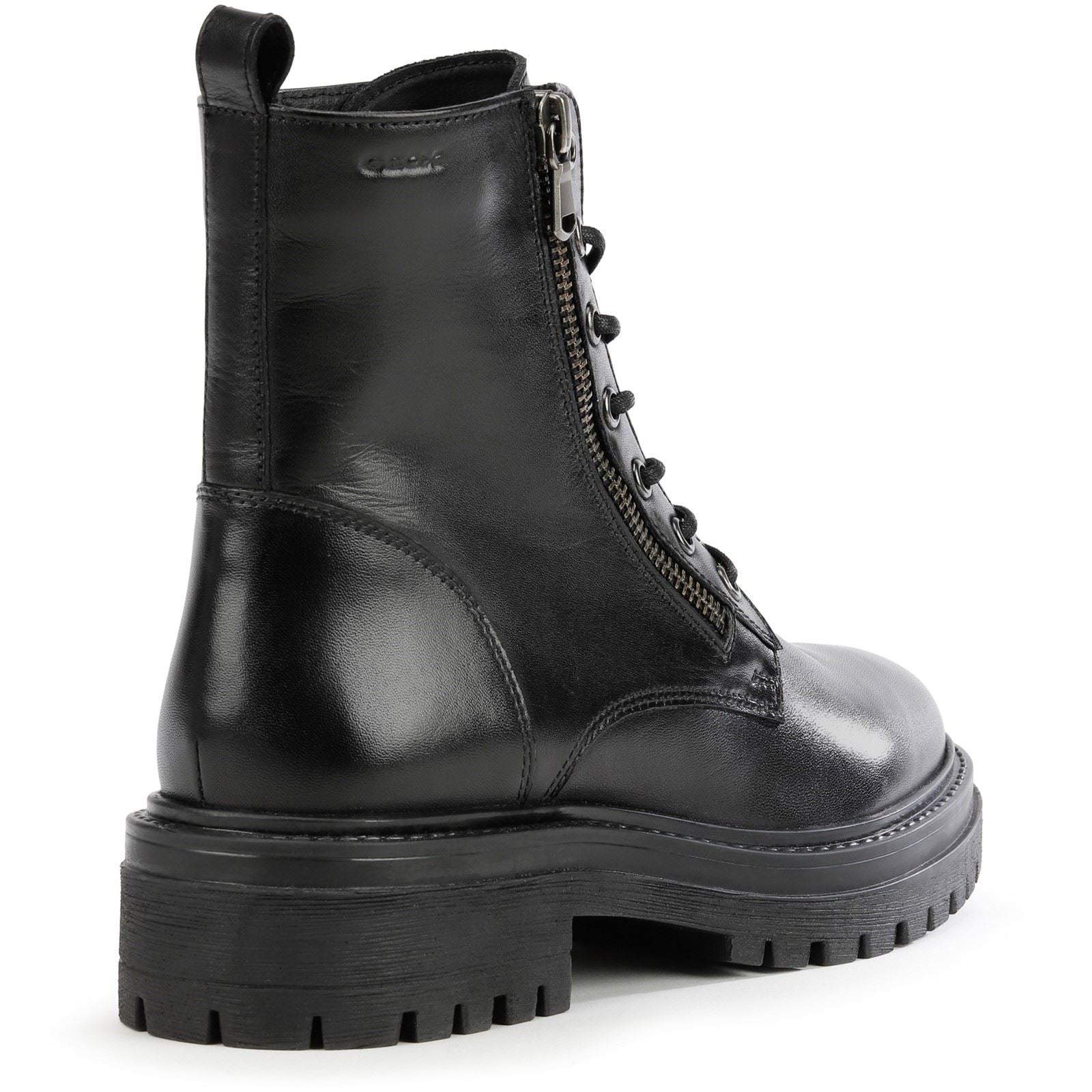 Geox D Iridea F Leather Bovine Full Grain Women's Black Boots