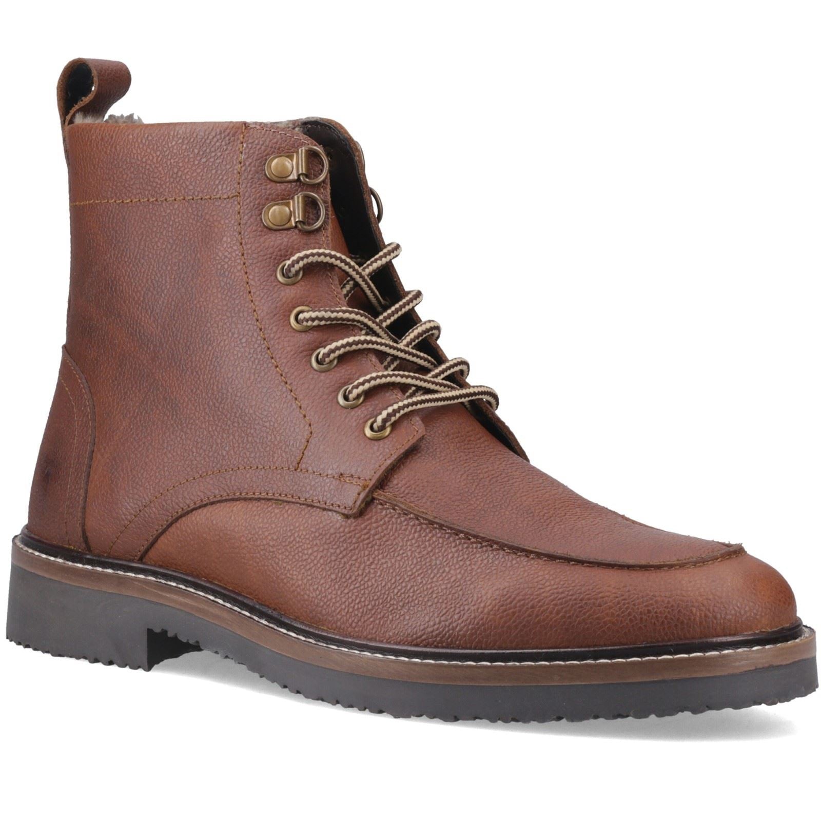 Hush Puppies Huxley Leather Men's Brown Ankle Boots