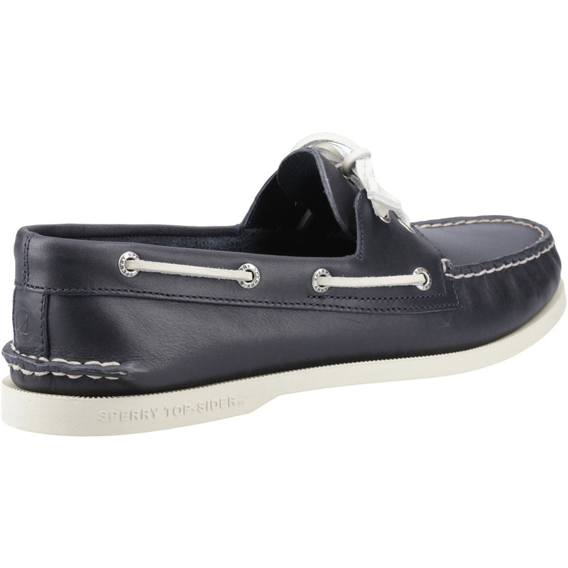 Sperry Authentic 2 Eye Leather Men's Navy Boat Shoes