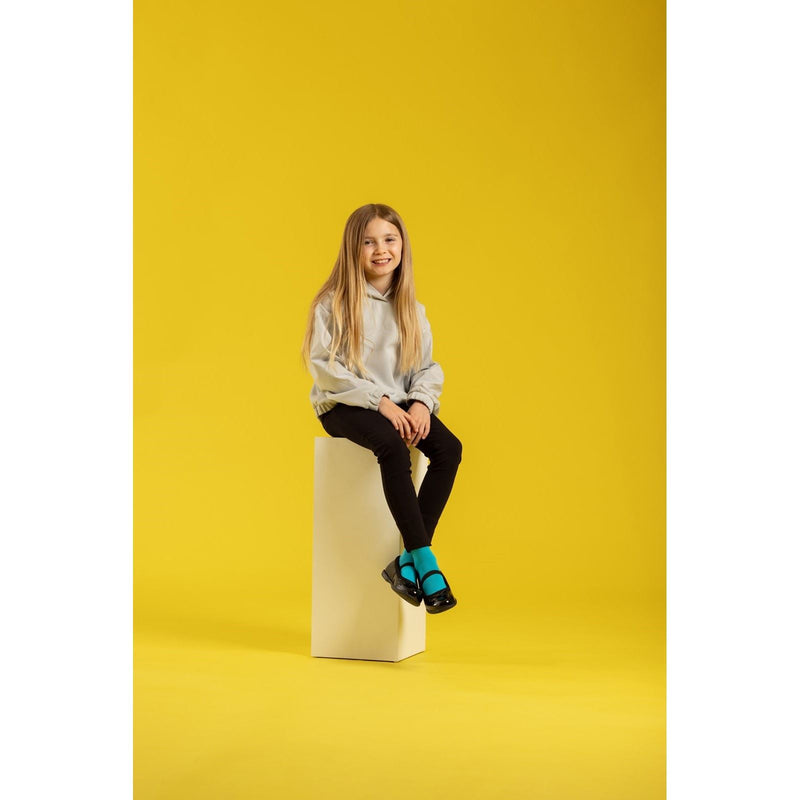 Hush Puppies Betty Patent Leather Junior Black Shoes