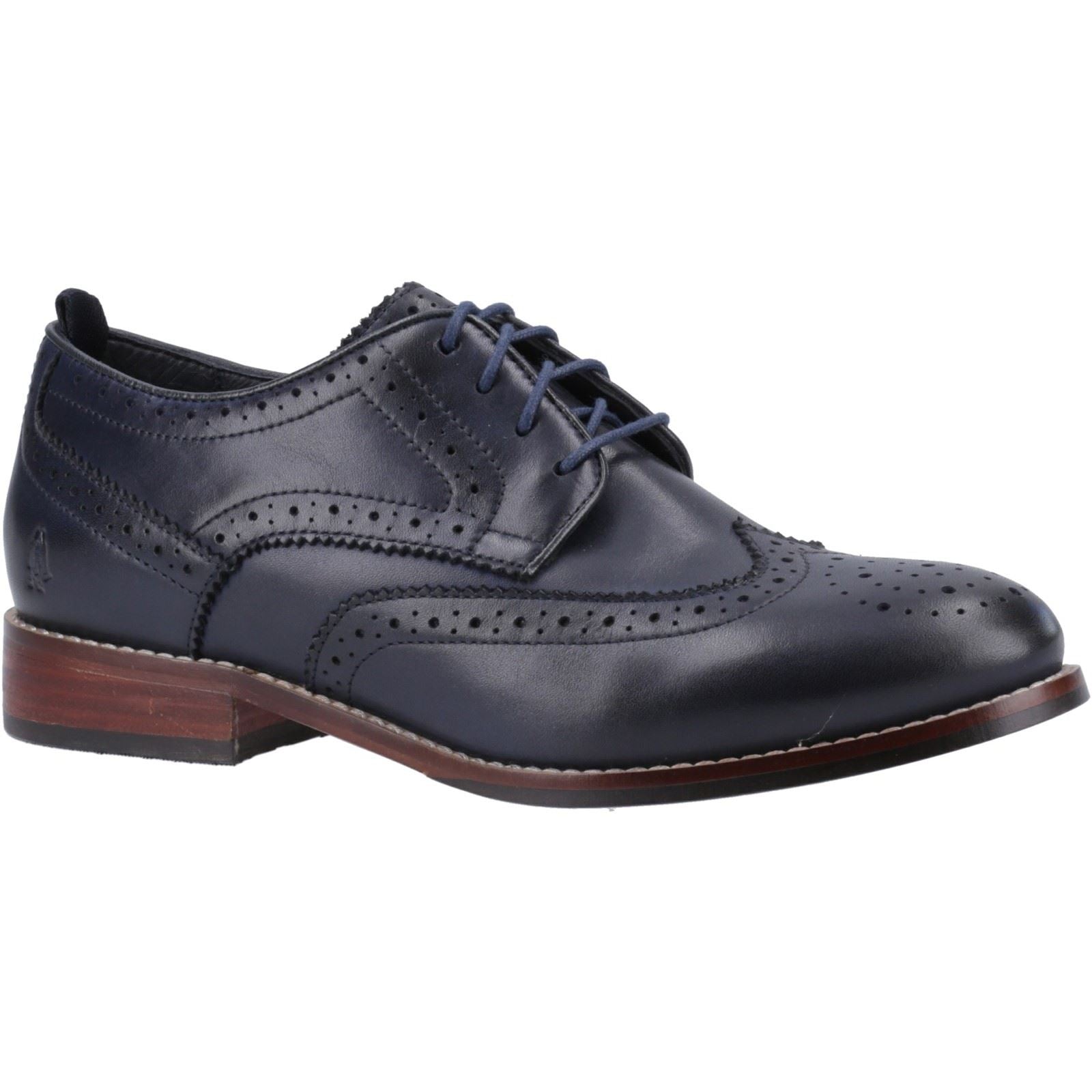 London Brogues Mens Navy Leather Brogues London Brogues SHELBY Tan