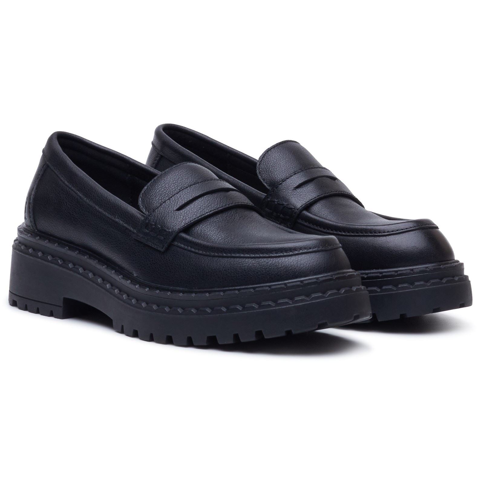 Hush Puppies Odessa Leather Women's Black Loafers